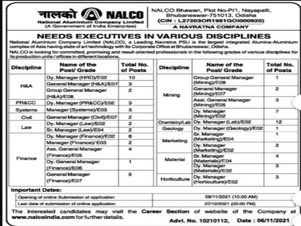 மத்திய NALCO நிறுவனத்தில் கொட்டிக்கிடக்கும் வேலைகள்! யார் யார் விண்ணப்பிக்கலாம்? மத்திய NALCO நிறுவனத்தில் கொட்டிக்கிடக்கும் வேலைகள்! யார் யார் விண்ணப்பிக்கலாம்?